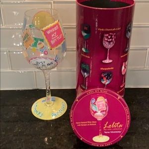 Hand painted wine glass